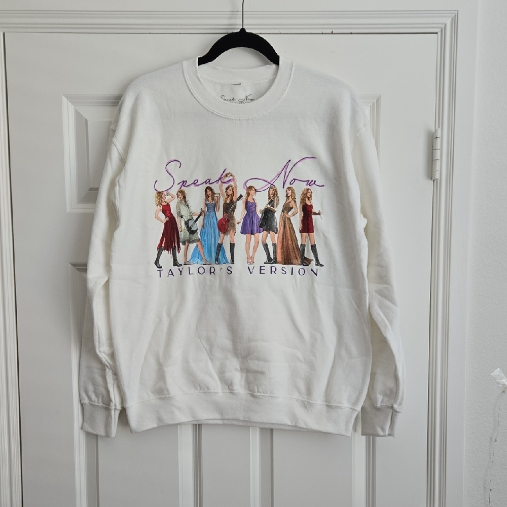Taylor Swift White Speak Now Era Crewneck